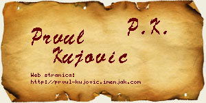 Prvul Kujović vizit kartica